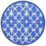 Alfombra de exterior PP azul y blanco Ø200 cm de vidaXL, Protectores para exterior - Ref: Foro24-368492, Precio: 36,38 €, Des...