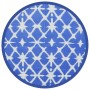 Alfombra de exterior PP azul y blanco Ø200 cm de vidaXL, Protectores para exterior - Ref: Foro24-368492, Precio: 35,42 €, Des...