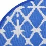 Alfombra de exterior PP azul y blanco Ø200 cm de vidaXL, Protectores para exterior - Ref: Foro24-368492, Precio: 36,38 €, Des...