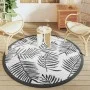 Alfombra de exterior PP blanco y negro Ø160 cm de vidaXL, Protectores para exterior - Ref: Foro24-368471, Precio: 28,21 €, De...