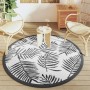 Alfombra de exterior PP blanco y negro Ø160 cm de vidaXL, Protectores para exterior - Ref: Foro24-368471, Precio: 30,53 €, De...