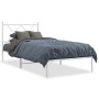 Estructura de cama de metal con cabecero blanco 90x200 cm de vidaXL, Camas y somieres - Ref: Foro24-376544, Precio: 66,57 €, ...