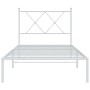 Estructura de cama de metal con cabecero blanco 90x200 cm de vidaXL, Camas y somieres - Ref: Foro24-376544, Precio: 66,57 €, ...