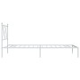 Estructura de cama de metal con cabecero blanco 90x200 cm de vidaXL, Camas y somieres - Ref: Foro24-376544, Precio: 66,57 €, ...