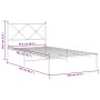 Estructura de cama de metal con cabecero blanco 100x200 cm de vidaXL, Camas y somieres - Ref: Foro24-376546, Precio: 76,94 €,...