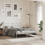 Estructura de cama de metal con cabecero blanca 135x190 cm de vidaXL, Camas y somieres - Ref: Foro24-376550, Precio: 94,62 €,...