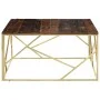 Mesa de centro acero inoxidable madera maciza traviesa dorado de vidaXL, Mesas de centro - Ref: Foro24-349958, Precio: 148,06...