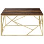 Mesa de centro acero inoxidable madera maciza traviesa dorado de vidaXL, Mesas de centro - Ref: Foro24-349958, Precio: 149,44...