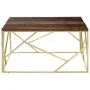 Mesa de centro acero inoxidable madera maciza traviesa dorado de vidaXL, Mesas de centro - Ref: Foro24-349958, Precio: 148,06...