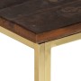 Mesa de centro acero inoxidable madera maciza traviesa dorado de vidaXL, Mesas de centro - Ref: Foro24-349958, Precio: 149,44...