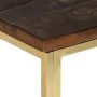 Mesa de centro acero inoxidable madera maciza traviesa dorado de vidaXL, Mesas de centro - Ref: Foro24-349958, Precio: 148,06...
