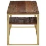 Couchtisch aus Edelstahl, Massivholz, freches Gold von vidaXL, Couchtisch - Ref: Foro24-350022, Preis: 108,67 €, Rabatt: %