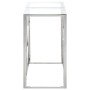 Mesa consola acero inoxidable plateado y vidrio templado de vidaXL, Mesas auxiliares - Ref: Foro24-349985, Precio: 137,12 €, ...