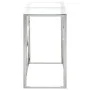 Mesa consola acero inoxidable plateado y vidrio templado de vidaXL, Mesas auxiliares - Ref: Foro24-349985, Precio: 128,45 €, ...