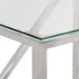 Mesa consola acero inoxidable plateado y vidrio templado de vidaXL, Mesas auxiliares - Ref: Foro24-349985, Precio: 128,45 €, ...