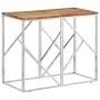 Console table stainless steel and solid silver acacia wood by vidaXL, Side tables - Ref: Foro24-349991, Price: 85,63 €, Disco...