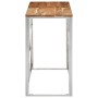 Mesa consola acero inoxidable y madera maciza acacia plateada de vidaXL, Mesas auxiliares - Ref: Foro24-349991, Precio: 86,38...