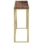 Console table stainless steel solid wood naughty gold by vidaXL, Side tables - Ref: Foro24-349998, Price: 101,92 €, Discount: %