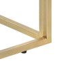 Mesa consola acero inoxidable madera maciza traviesa dorado de vidaXL, Mesas auxiliares - Ref: Foro24-349998, Precio: 102,84 ...