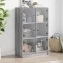 Aparador alto con puertas madera gris Sonoma 68x37x109 cm de vidaXL, Aparadores - Ref: Foro24-3295855, Precio: 114,61 €, Desc...