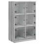 Aparador alto con puertas madera gris Sonoma 68x37x109 cm de vidaXL, Aparadores - Ref: Foro24-3295855, Precio: 114,61 €, Desc...