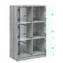Aparador alto con puertas madera gris Sonoma 68x37x109 cm de vidaXL, Aparadores - Ref: Foro24-3295855, Precio: 114,61 €, Desc...
