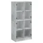 Aparador alto con puertas madera gris hormigón 68x37x142 cm de vidaXL, Aparadores - Ref: Foro24-3295860, Precio: 137,84 €, De...