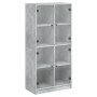Aparador alto con puertas madera gris hormigón 68x37x142 cm de vidaXL, Aparadores - Ref: Foro24-3295860, Precio: 139,77 €, De...