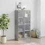 Aparador alto con puertas madera gris hormigón 68x37x142 cm de vidaXL, Aparadores - Ref: Foro24-3295860, Precio: 137,84 €, De...
