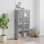 Aparador alto con puertas madera gris hormigón 68x37x142 cm de vidaXL, Aparadores - Ref: Foro24-3295860, Precio: 139,77 €, De...