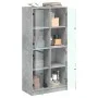 Aparador alto con puertas madera gris hormigón 68x37x142 cm de vidaXL, Aparadores - Ref: Foro24-3295860, Precio: 137,84 €, De...