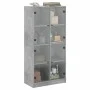 Aparador alto con puertas madera gris hormigón 68x37x142 cm de vidaXL, Aparadores - Ref: Foro24-3295860, Precio: 137,84 €, De...