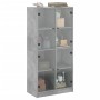 Aparador alto con puertas madera gris hormigón 68x37x142 cm de vidaXL, Aparadores - Ref: Foro24-3295860, Precio: 139,77 €, De...