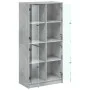 Aparador alto con puertas madera gris hormigón 68x37x142 cm de vidaXL, Aparadores - Ref: Foro24-3295860, Precio: 137,84 €, De...