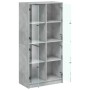 Aparador alto con puertas madera gris hormigón 68x37x142 cm de vidaXL, Aparadores - Ref: Foro24-3295860, Precio: 139,77 €, De...