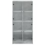 Aparador alto con puertas madera gris hormigón 68x37x142 cm de vidaXL, Aparadores - Ref: Foro24-3295860, Precio: 139,77 €, De...