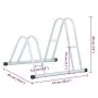 Soporte para 2 bicicletas suelo independiente acero galvanizado de vidaXL, Bases y soportes para almacenar bicicletas - Ref: ...