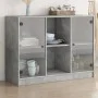Aparador madera de ingeniería gris hormigón 102x37x75,5 cm de vidaXL, Aparadores - Ref: Foro24-3295874, Precio: 94,78 €, Desc...