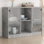 Aparador madera de ingeniería gris hormigón 102x37x75,5 cm de vidaXL, Aparadores - Ref: Foro24-3295874, Precio: 96,26 €, Desc...