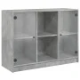 Aparador madera de ingeniería gris hormigón 102x37x75,5 cm de vidaXL, Aparadores - Ref: Foro24-3295874, Precio: 94,78 €, Desc...