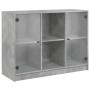 Aparador madera de ingeniería gris hormigón 102x37x75,5 cm de vidaXL, Aparadores - Ref: Foro24-3295874, Precio: 96,26 €, Desc...