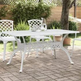 White cast aluminum garden table 150x90x72 cm by vidaXL, Garden tables - Ref: Foro24-4002805, Price: 462,34 €, Discount: %