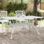 Mesa de jardín aluminio fundido blanco 150x90x72 cm de vidaXL, Mesas de jardín - Ref: Foro24-4002805, Precio: 462,34 €, Descu...