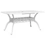 Mesa de jardín aluminio fundido blanco 150x90x72 cm de vidaXL, Mesas de jardín - Ref: Foro24-4002805, Precio: 462,34 €, Descu...