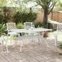 Mesa de jardín aluminio fundido blanco 150x90x72 cm de vidaXL, Mesas de jardín - Ref: Foro24-4002805, Precio: 462,34 €, Descu...