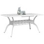 Mesa de jardín aluminio fundido blanco 150x90x72 cm de vidaXL, Mesas de jardín - Ref: Foro24-4002805, Precio: 500,69 €, Descu...