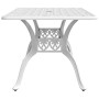 Mesa de jardín aluminio fundido blanco 150x90x72 cm de vidaXL, Mesas de jardín - Ref: Foro24-4002805, Precio: 500,69 €, Descu...