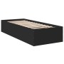 Estructura de cama madera de ingeniería negra 75x190 cm de vidaXL, Camas y somieres - Ref: Foro24-841987, Precio: 69,24 €, De...