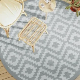 Alfombra de exterior PP gris Ø200 cm de vidaXL, Protectores para exterior - Ref: Foro24-368560, Precio: 41,77 €, Descuento: %