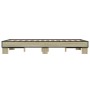 Estructura cama madera ingeniería metal roble Sonoma 140x200 cm de vidaXL, Camas y somieres - Ref: Foro24-845858, Precio: 89,...